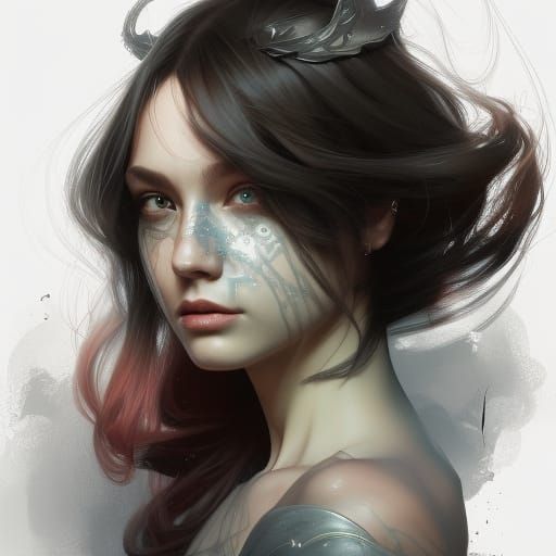 Dark Princess Portrait in Hyperdetailed Digital Art