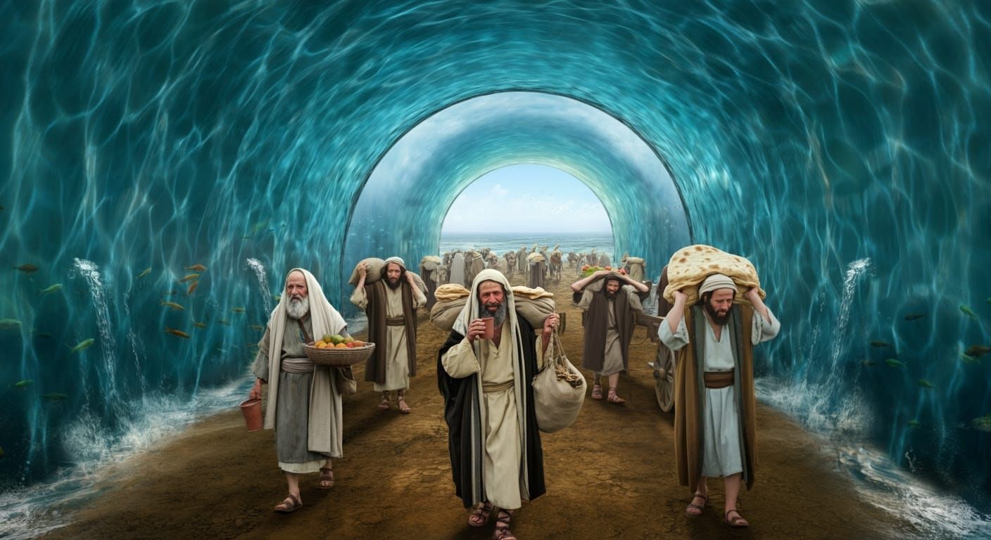 Ancient Jewish Exodus Through Crystal Water Tunnels