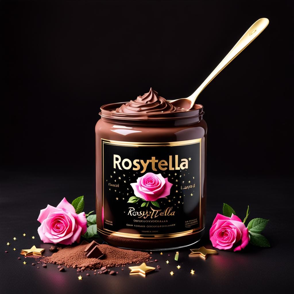 Pot of Rose Flavored Chocolate with Rosytella Brand