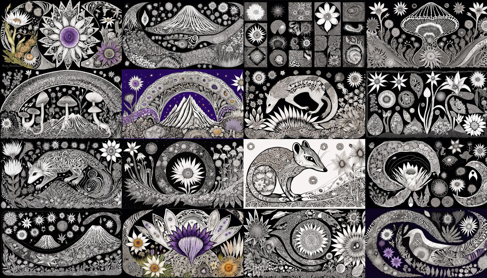 Harmonic Gondwana: Fractal Flora and Fauna