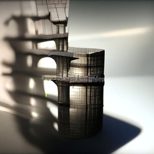 Futuristic Mega Structure with 3D Shading