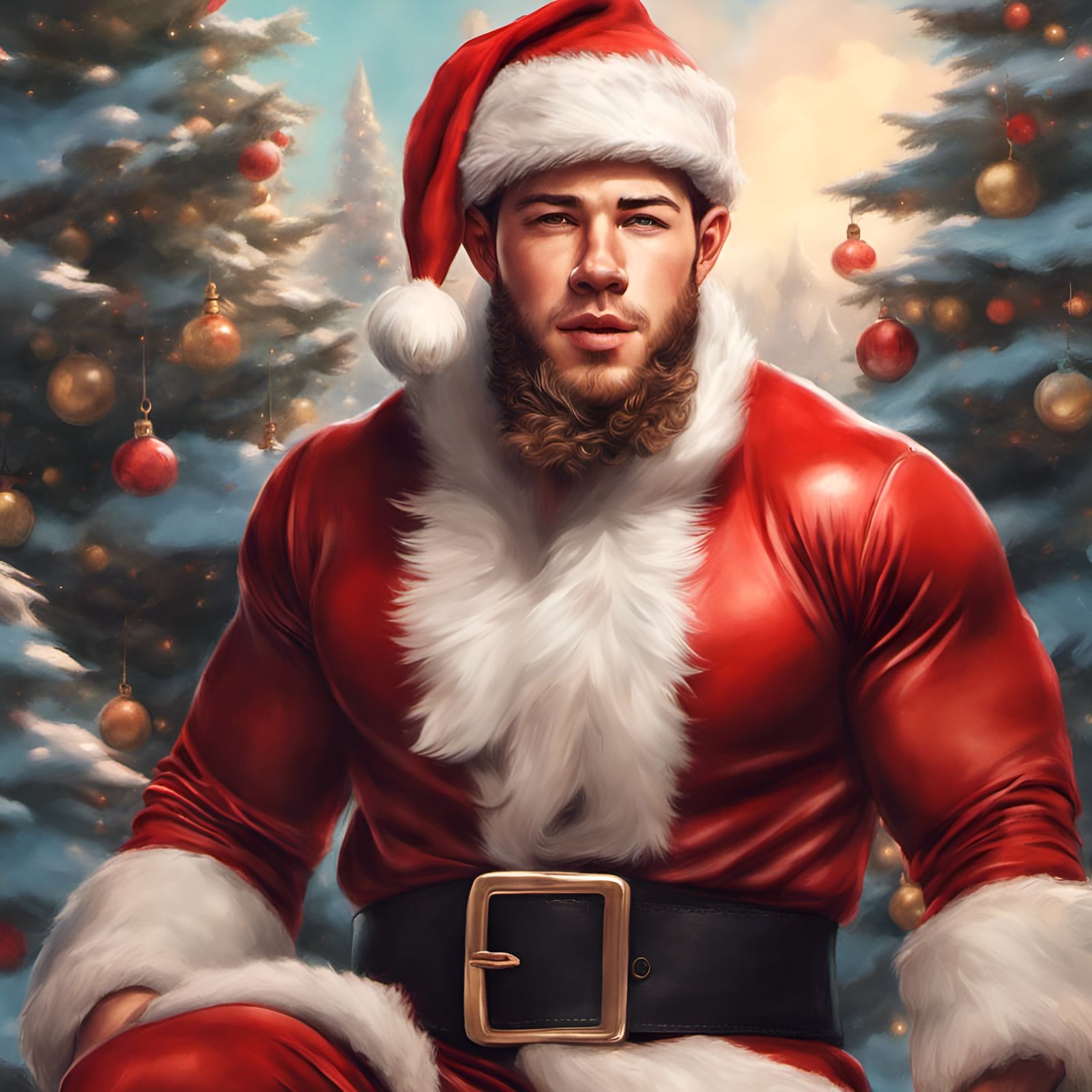 Nick Jonas as Santa Claus: 3D Digital Portrait