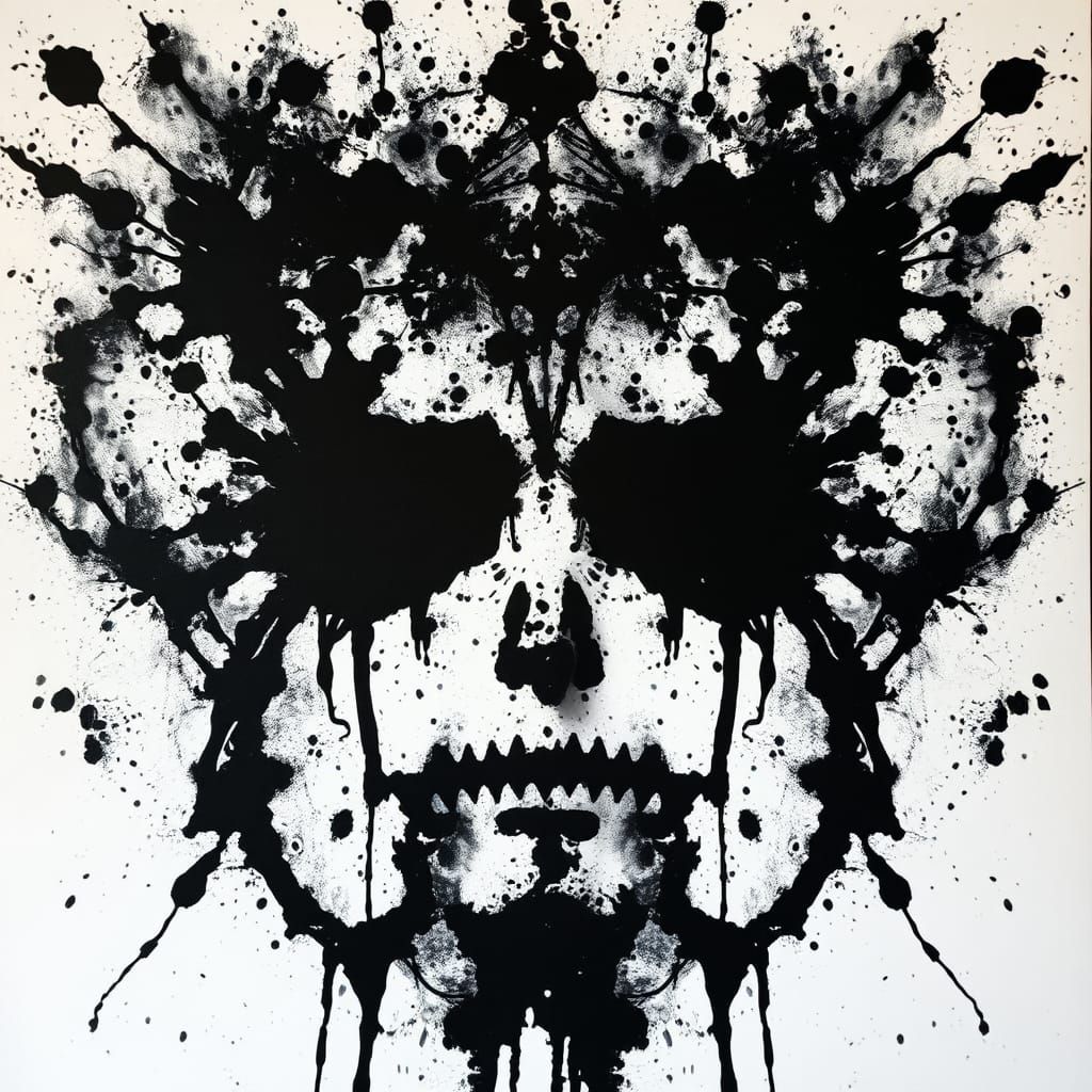 Rorschach Test Inkblot Reveals a Hidden Face