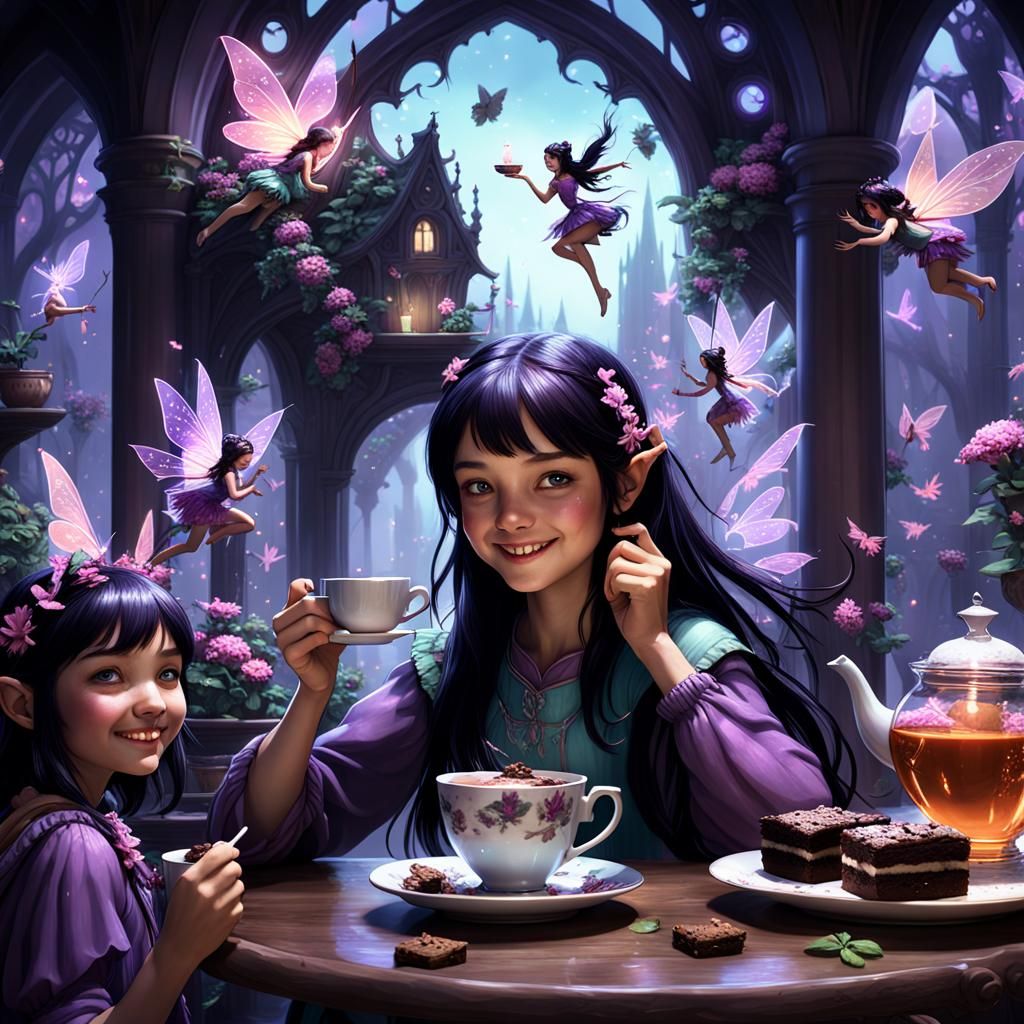 Fairytale Tea Party in Dark Fantasy Style