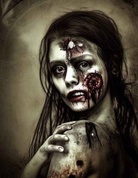Zombie Girl: Haunting Beauty in Decay