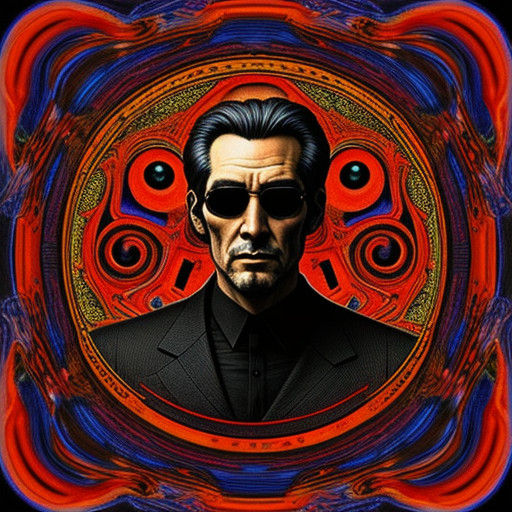 Surreal Scene of a Journey Down the Rabbit Hole in a Vibrant...