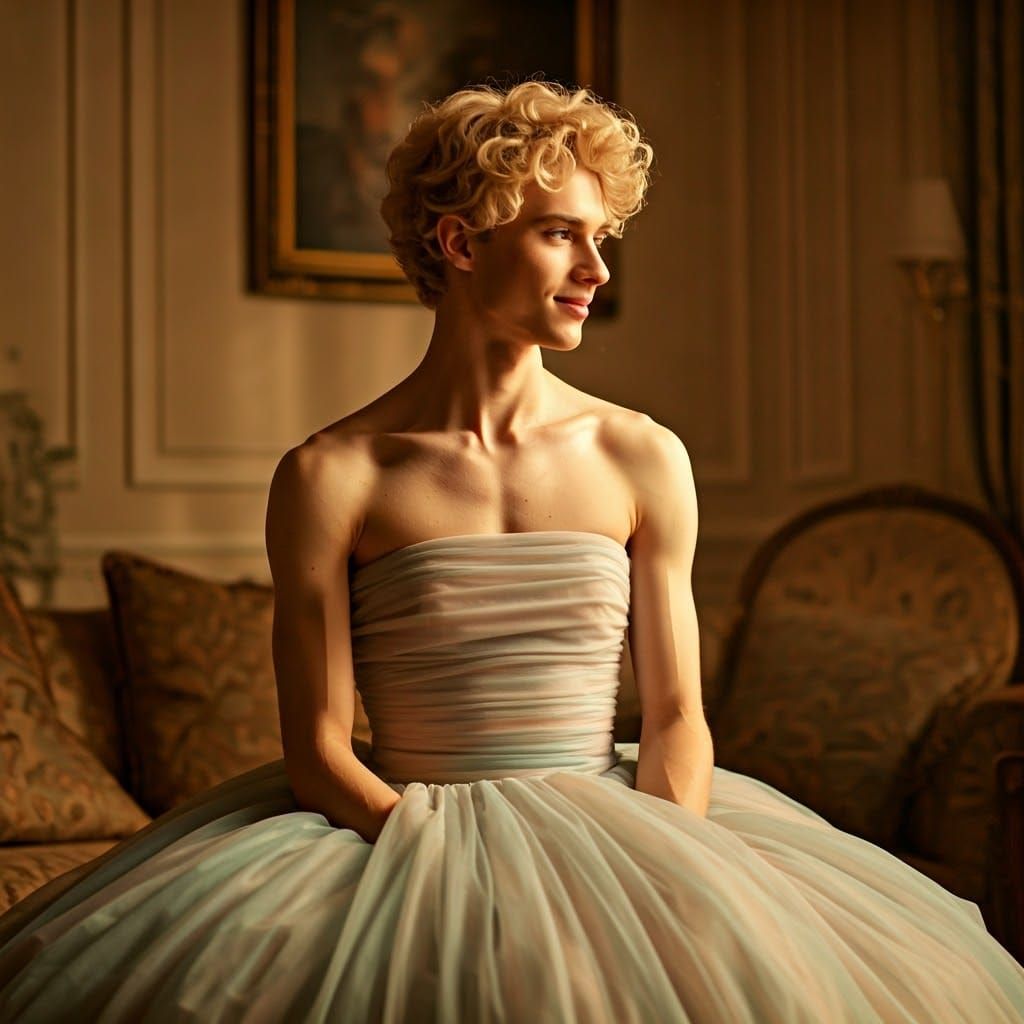 Androgynous Beauty in Pastel Hues