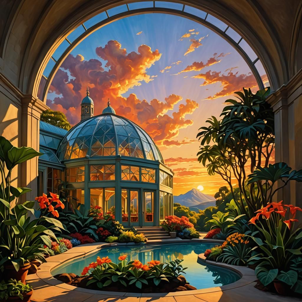 Biodome Sunset: Floral, Sculptural, Cinematic Art