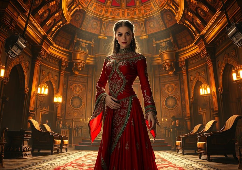 Azeri Maiden in Jabba's Palace: Baroque Digital Painting