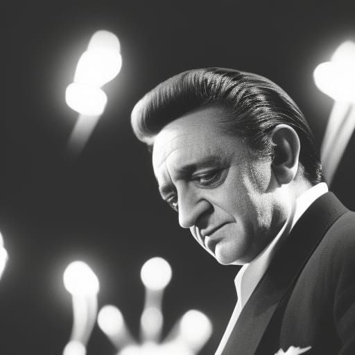Johnny Cash Portrait in Natural Lighting