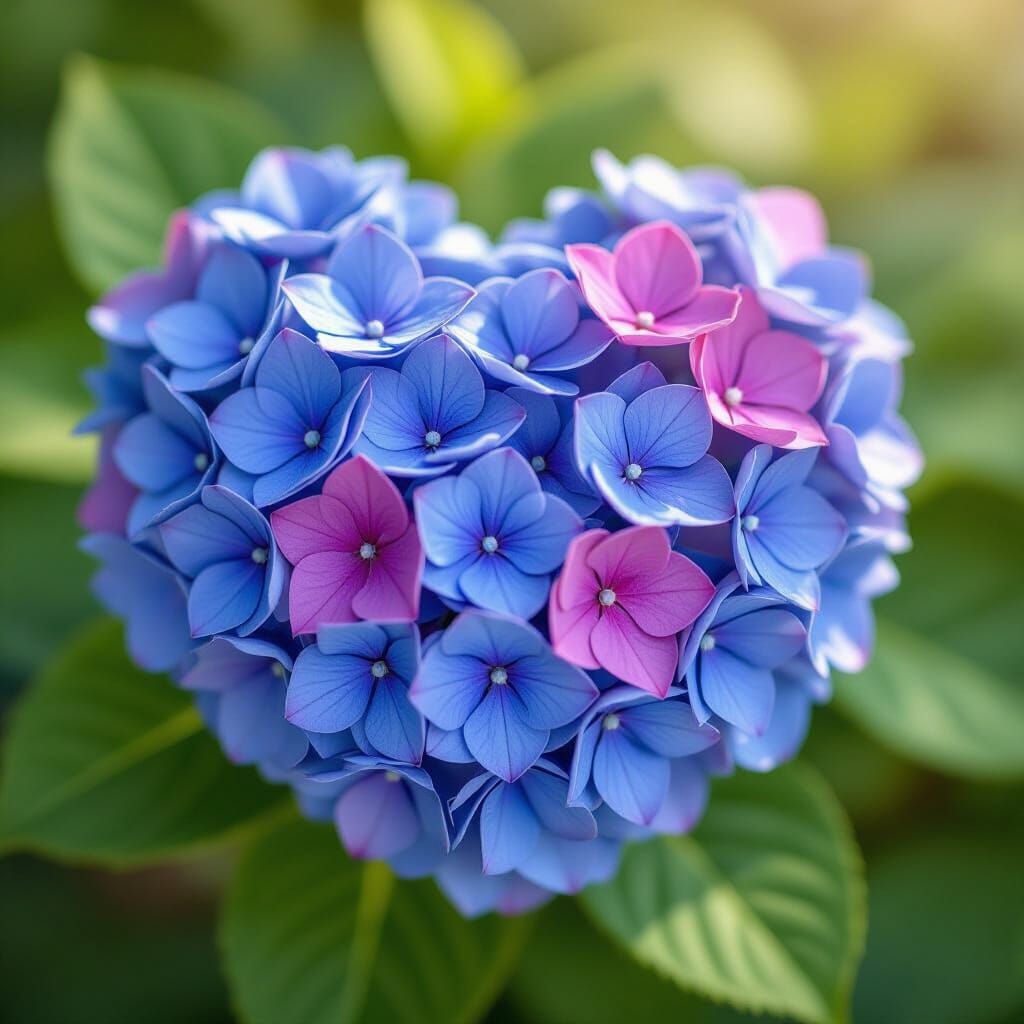 Heart Shaped Hydrangea Arrangement With Watercolor Style