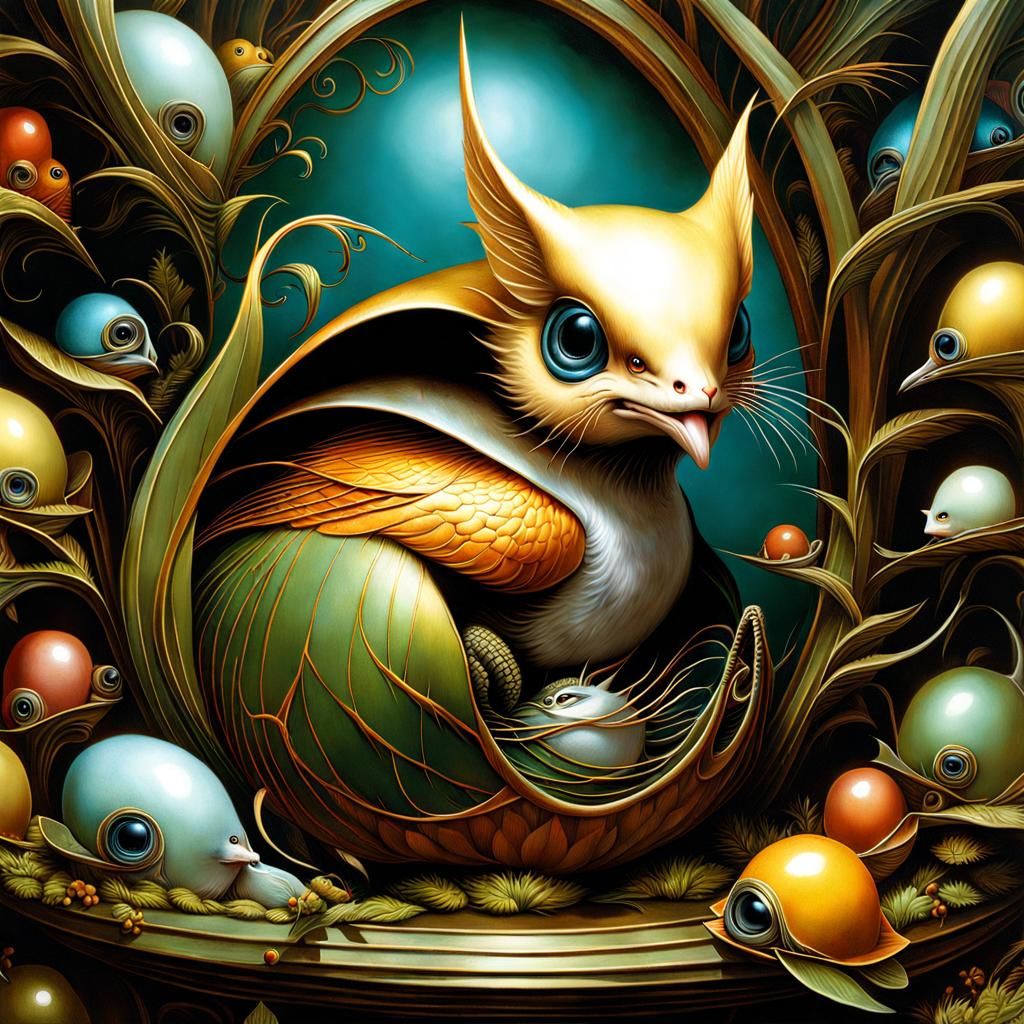 Creepy Cute Hatchling in Bizarre Water Menagerie