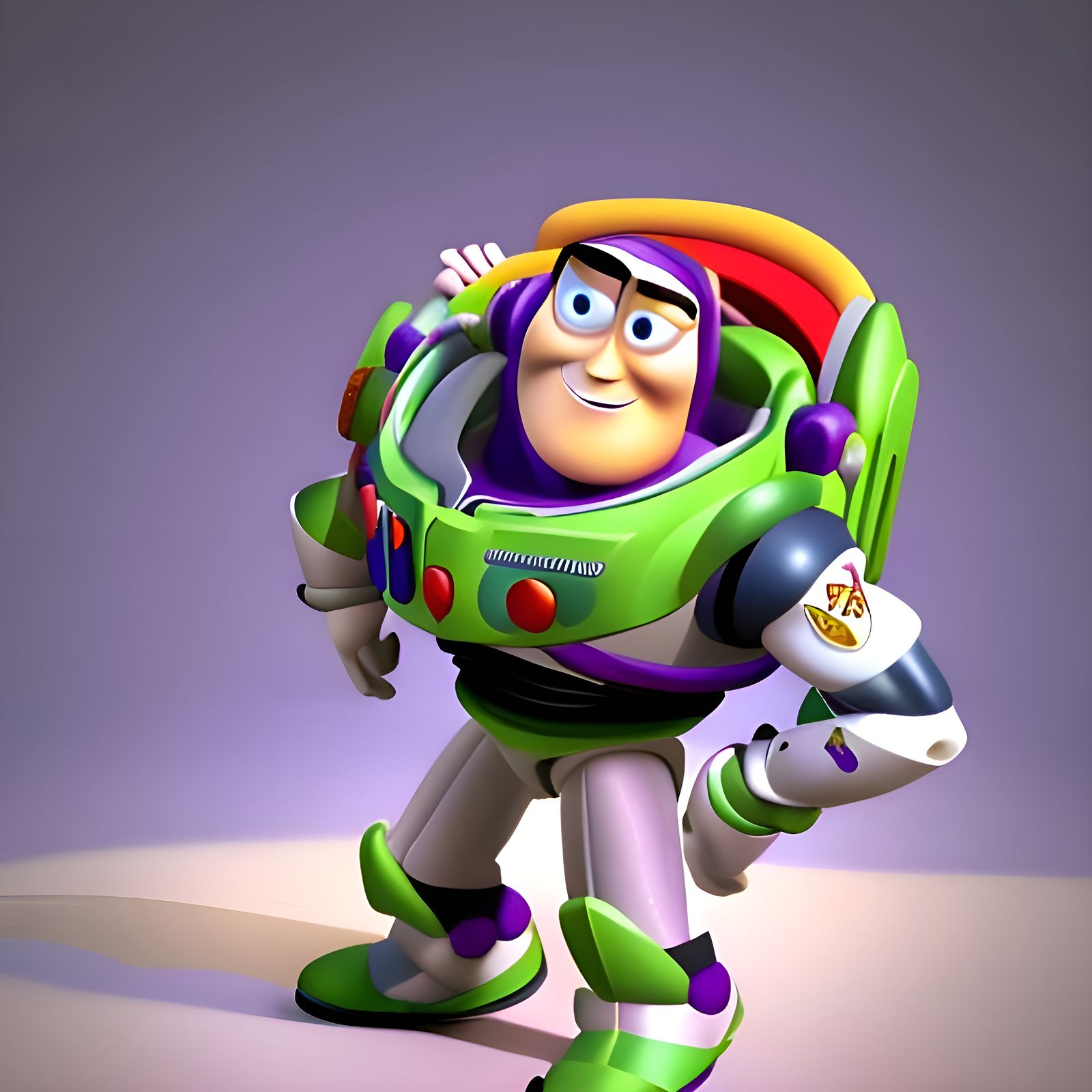 Reimagined Buzz Lightyear in Vibrant 3D Digital Art