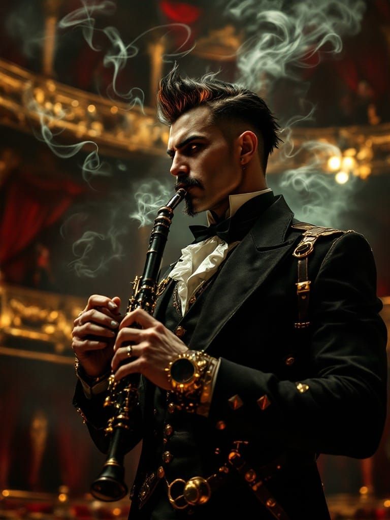 Steampunk Oboist Exudes Sinister Elegance