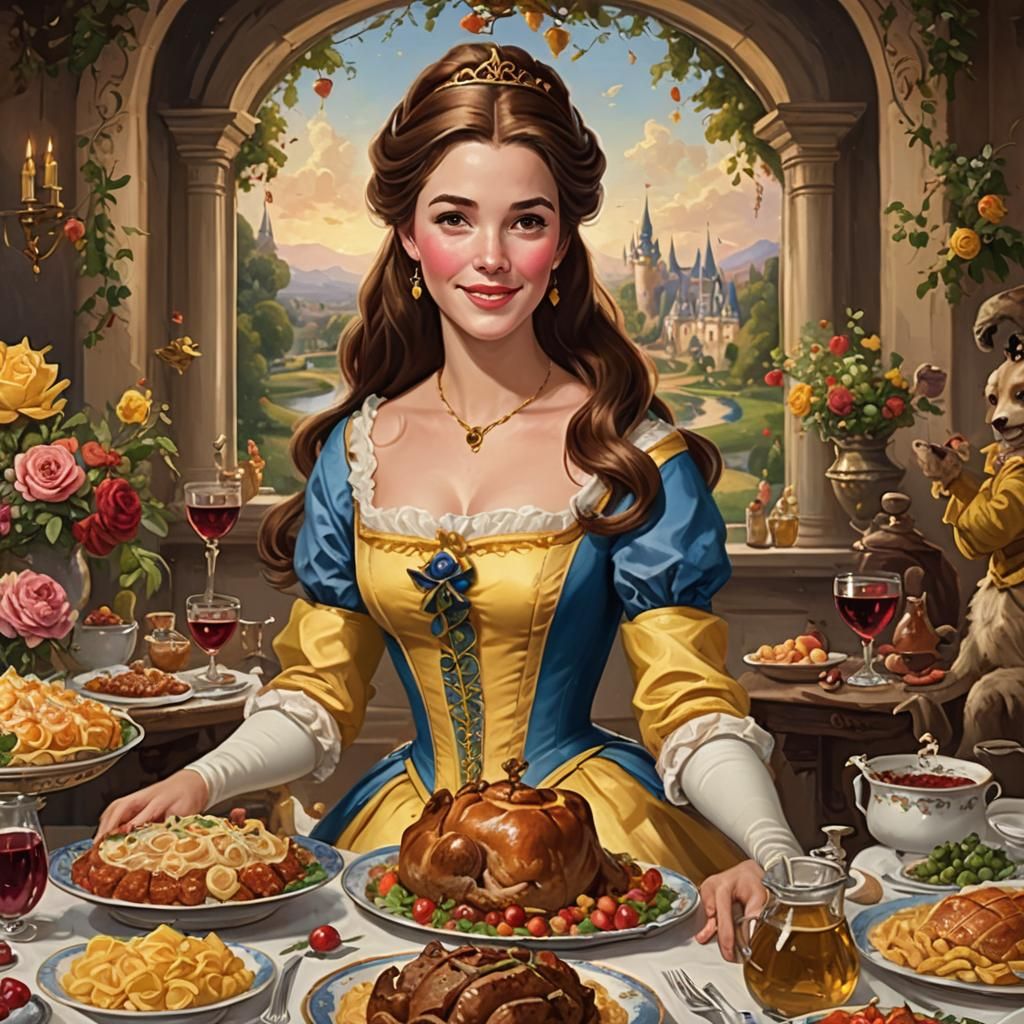 Princess Belle Portrait at a Royal Feast
