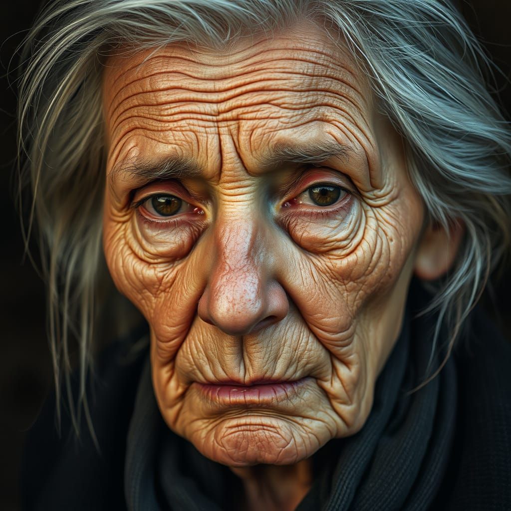 Weathered Wisdom in Golden Light