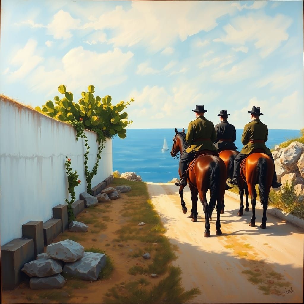 19th Century Coalmen in Impressionist Style