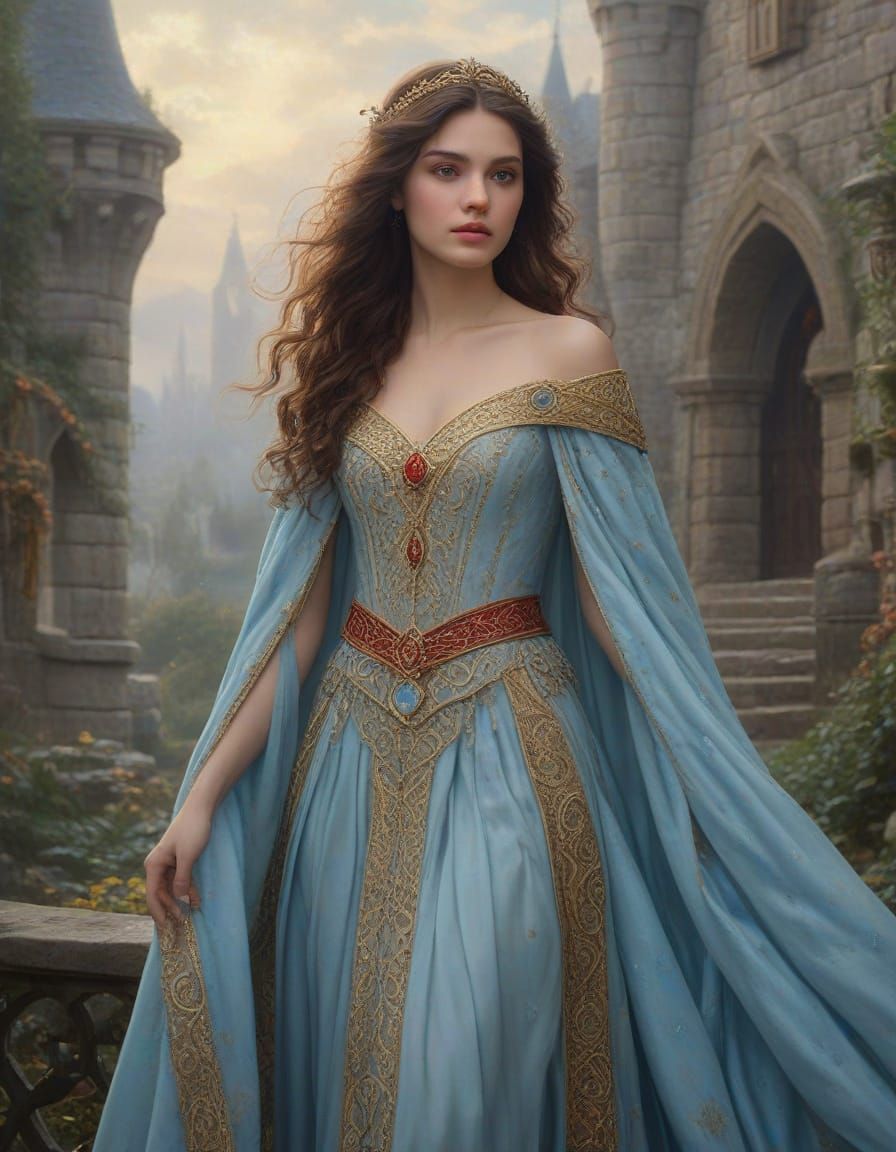 Medieval Princess in a Celtic Castle