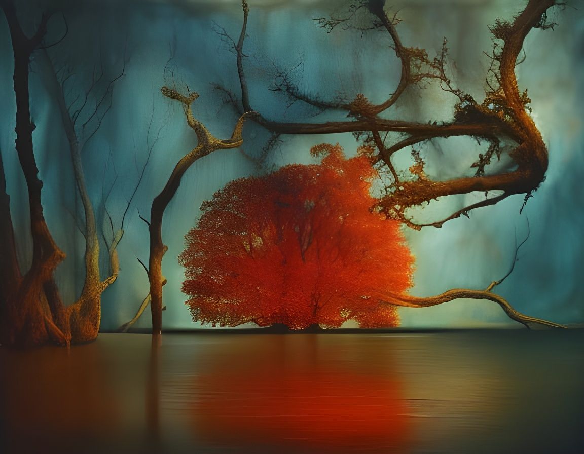 Eternity Gate at Night: A Hyperrealistic Painting