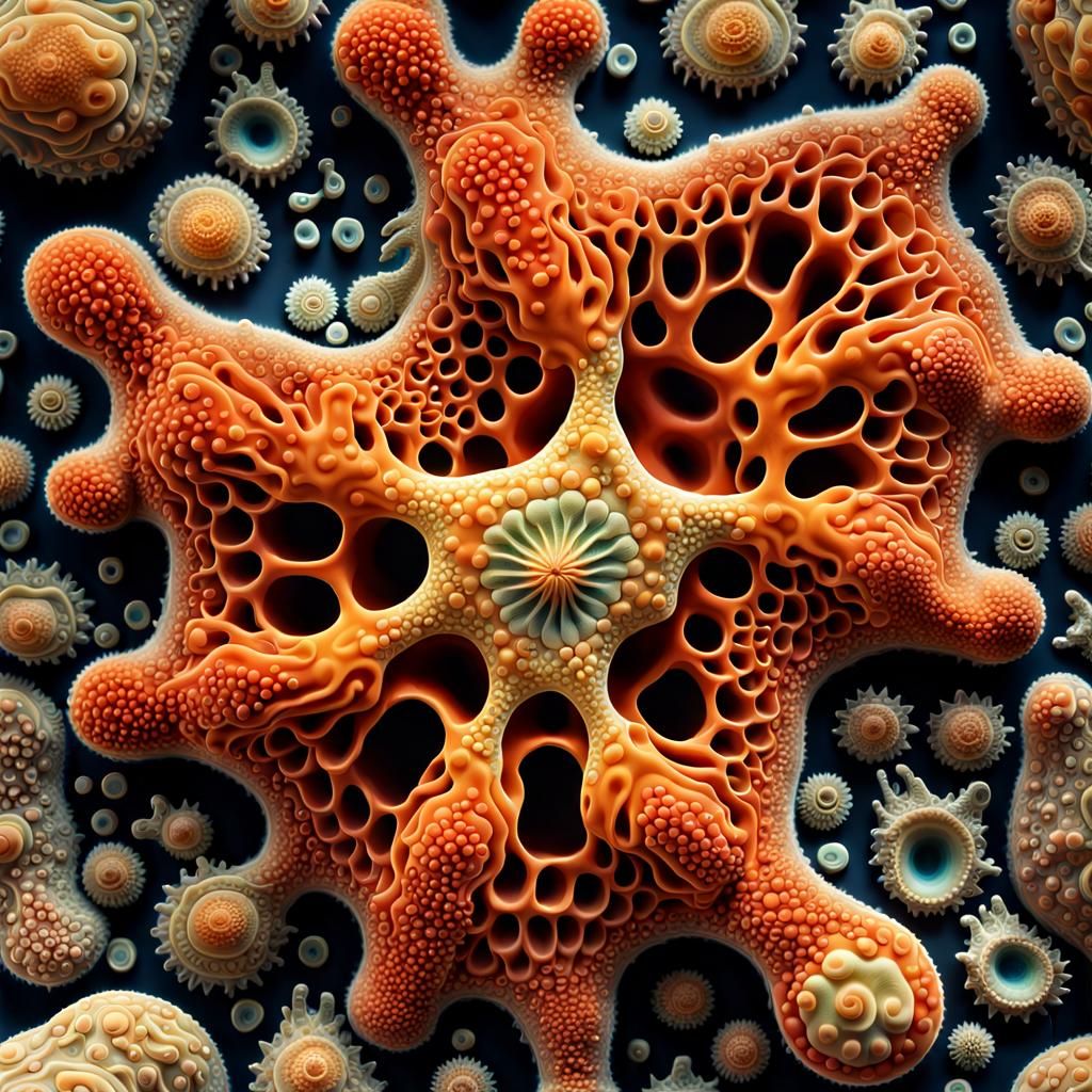 Macro Photograph of a 3D Testate Amoeba