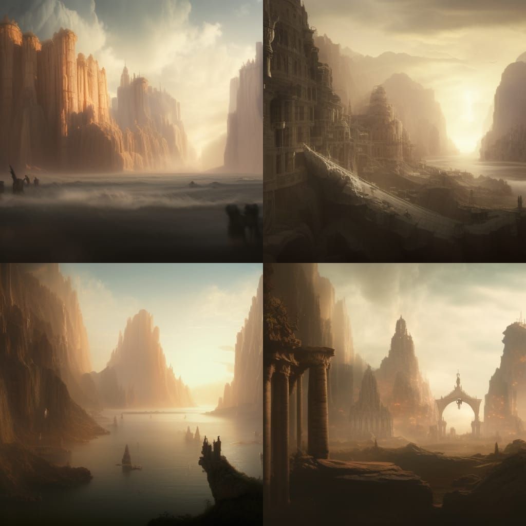 Dramatic Ruins in Epic Digital Matte Painting
