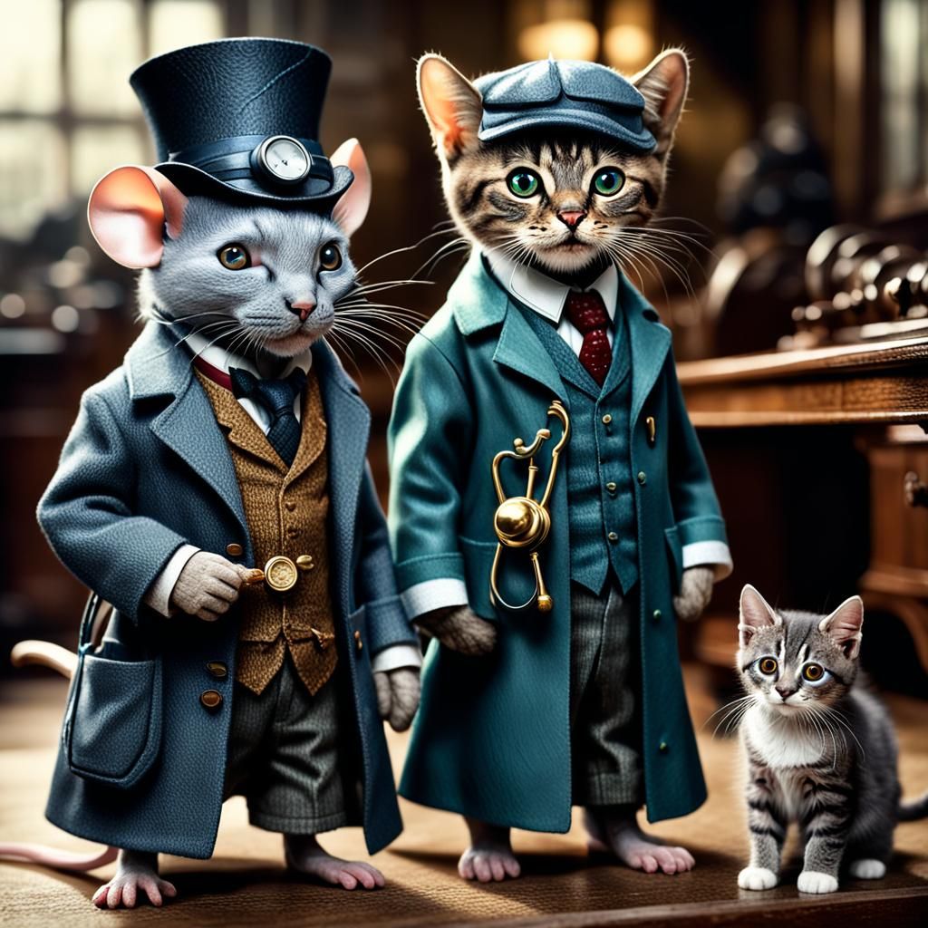 Mouse Holmes and Kitten Watson in High Detail