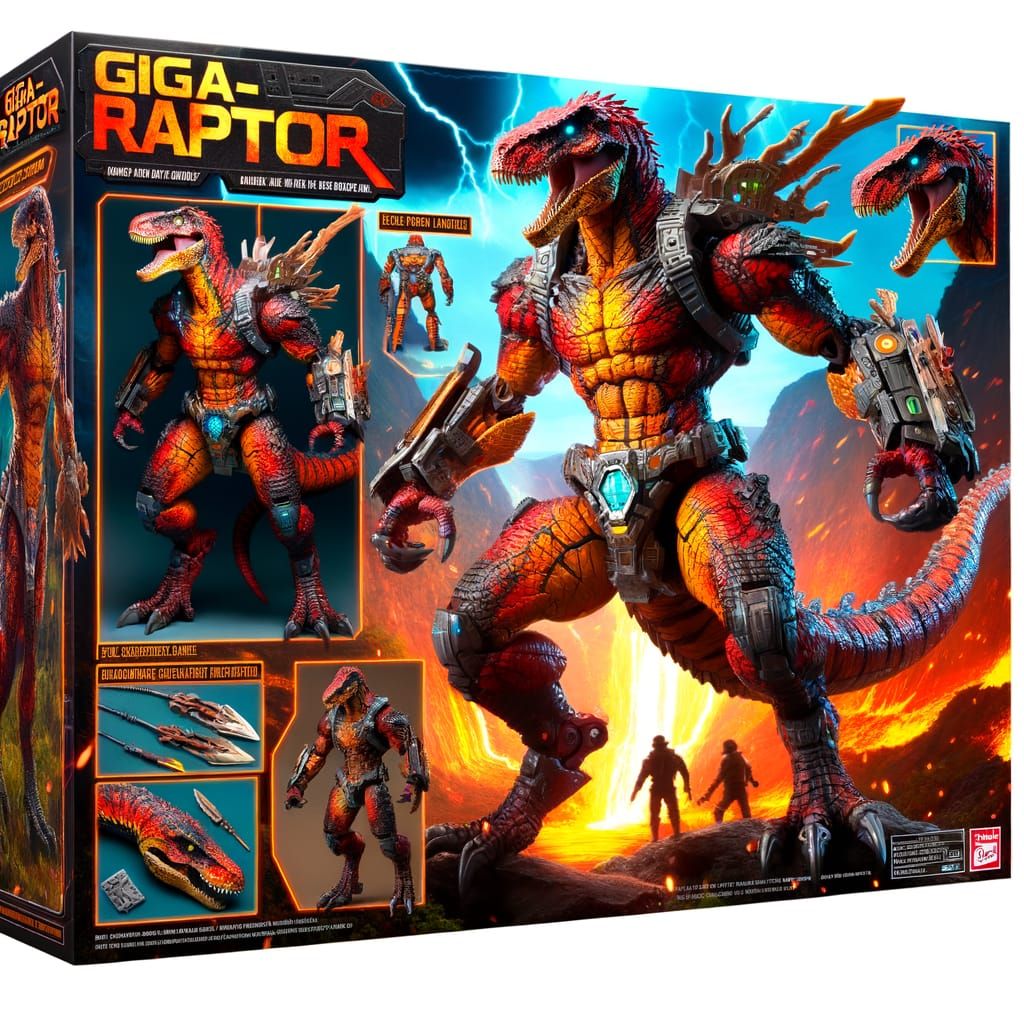 Giga-Raptor Action Figure in Dynamic Predator Pose