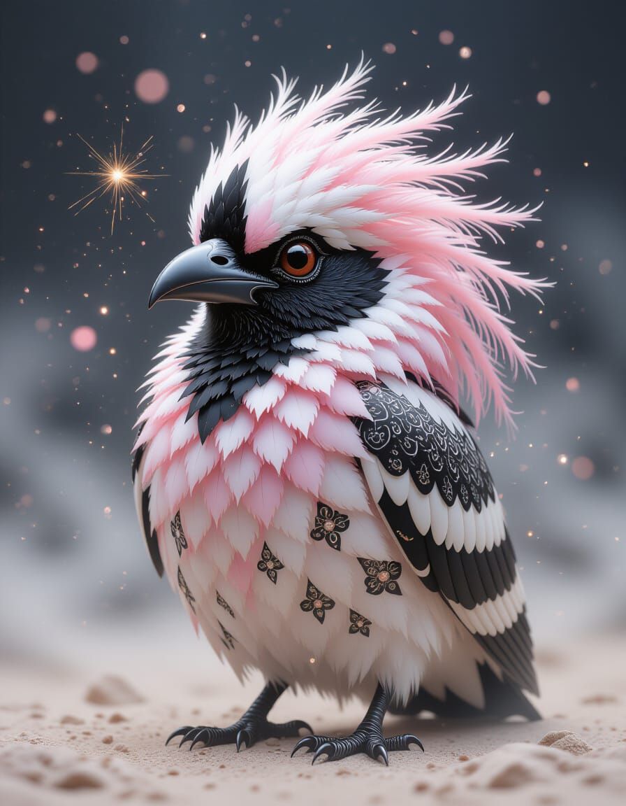 Gothic Museum: Tropical Horror Bird with Spark Swirl