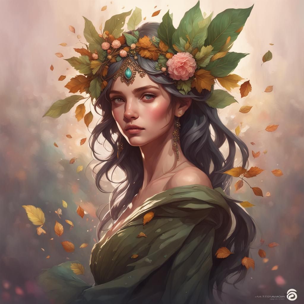 Enchanting Princess Portrait in Hyperdetailed Concept Art