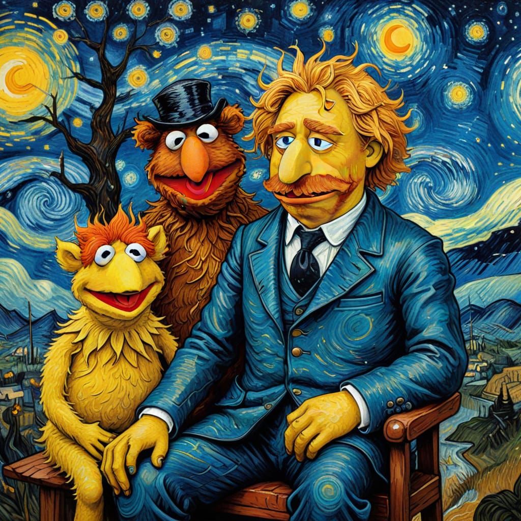 Muppet Game of Thrones in Van Gogh Style