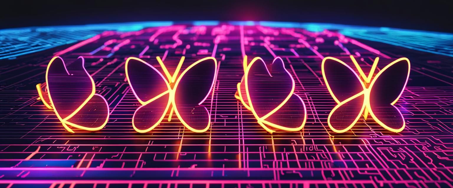 Synthwave Golden Apple Glows in Neon Cityscape