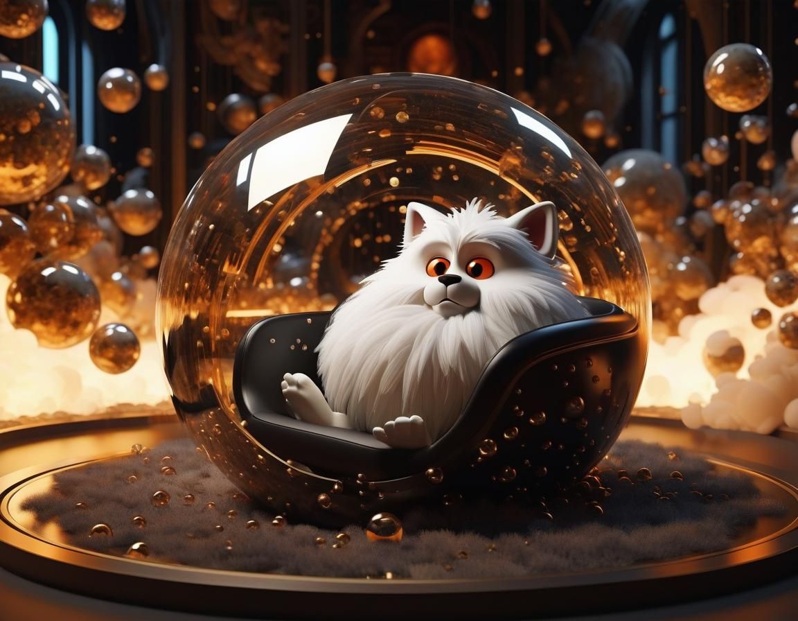 Anthropomorphic Character Encased in Miraculous Spheres