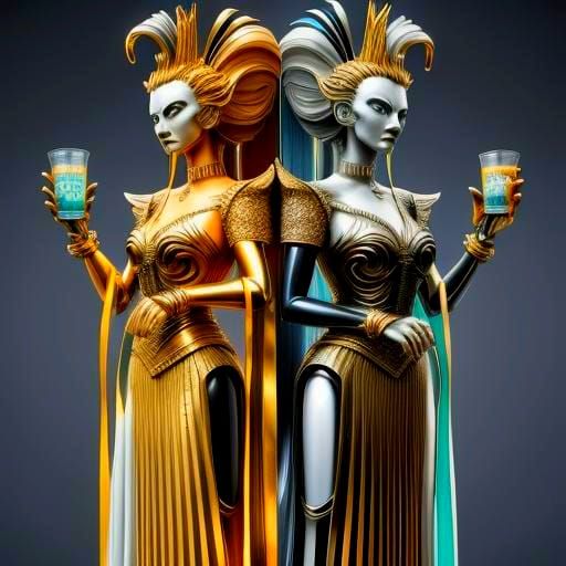 Psychedelic Glamour: A Surreal Hyperrealistic Masterpiece