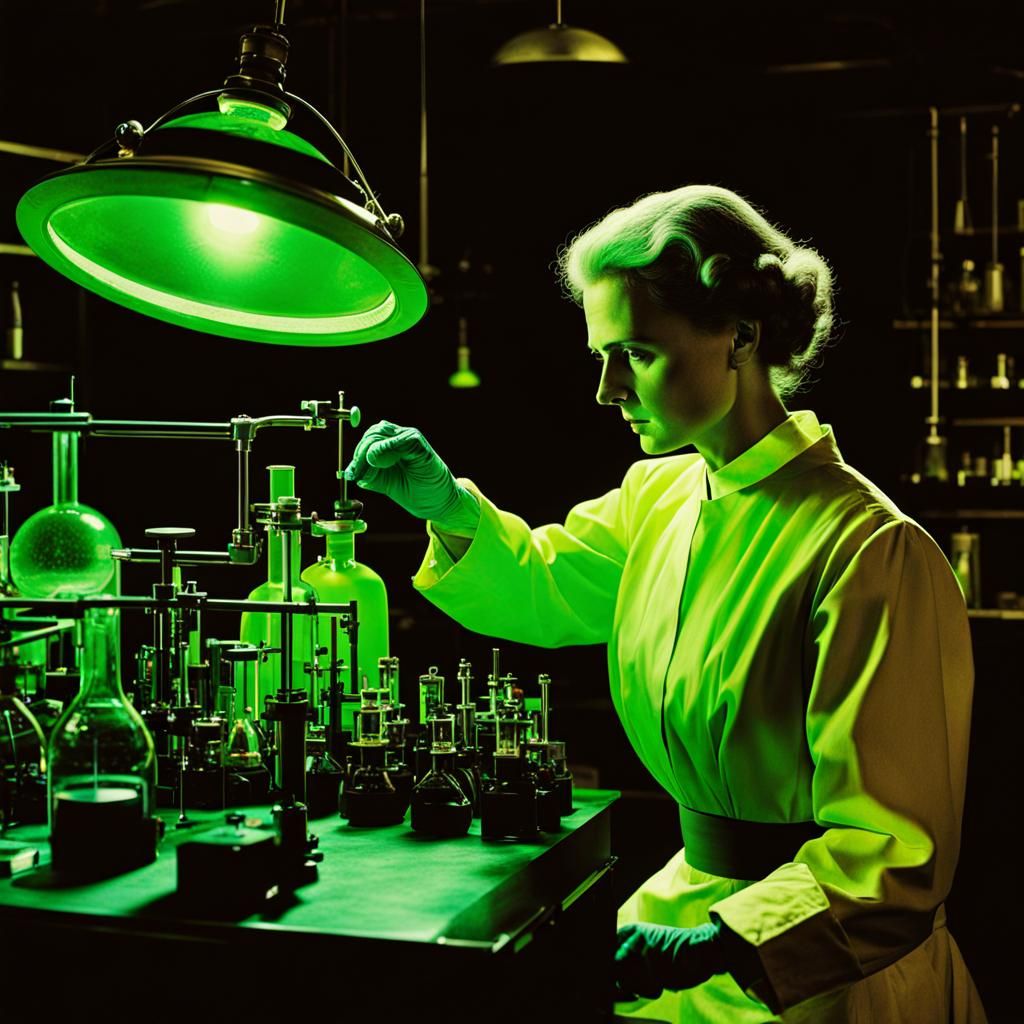 Marie Curie in Her Radioactive Laboratory