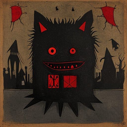 Horror Storybook Illustration in Rufino Tamayo Style