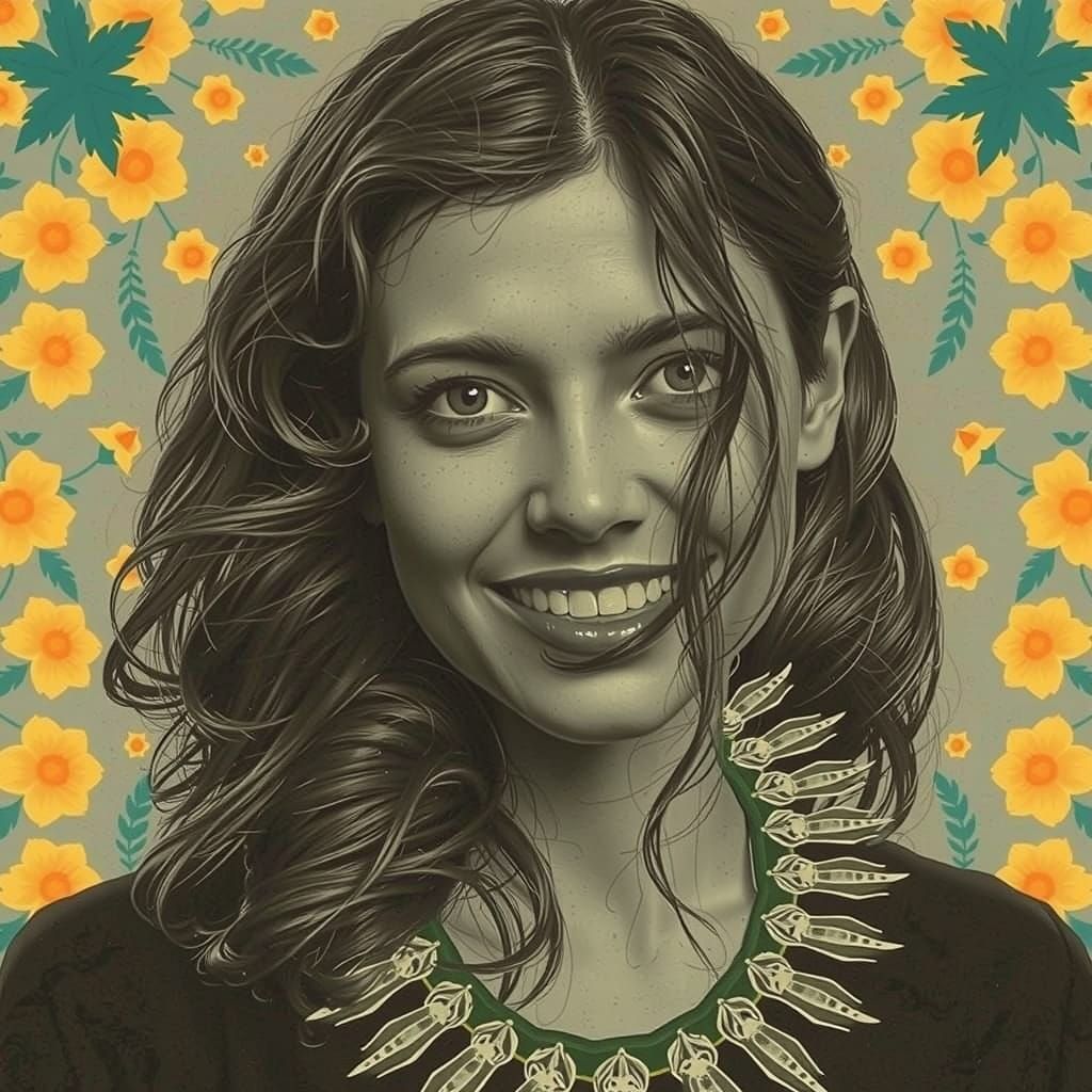 Ethereal Park Scene in Dreamy Realism Style