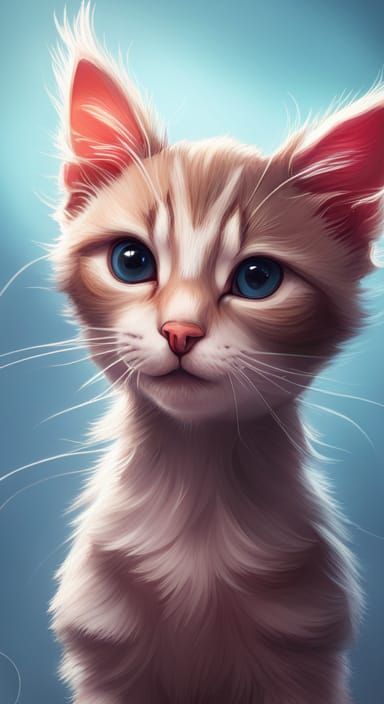 Hyperdetailed Kitten Portrait in 8k Resolution