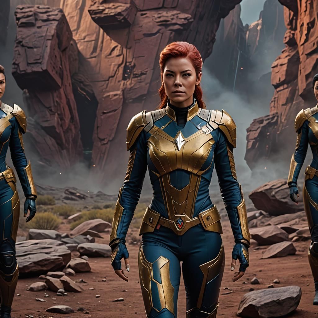 Star Trek Female Suit in Detailed Matte Painting