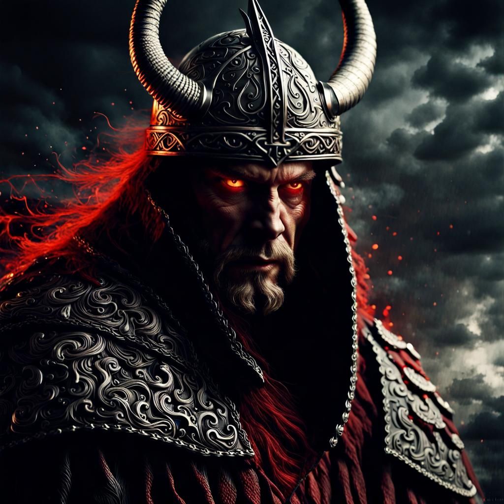 Fearsome Dark King in Hyperrealistic Graffiti Art