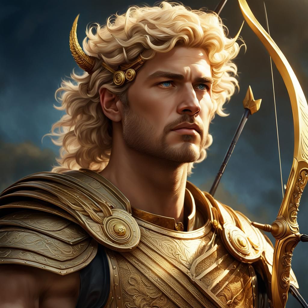Apollo, Greek God of Archery in Detailed Matte Painting