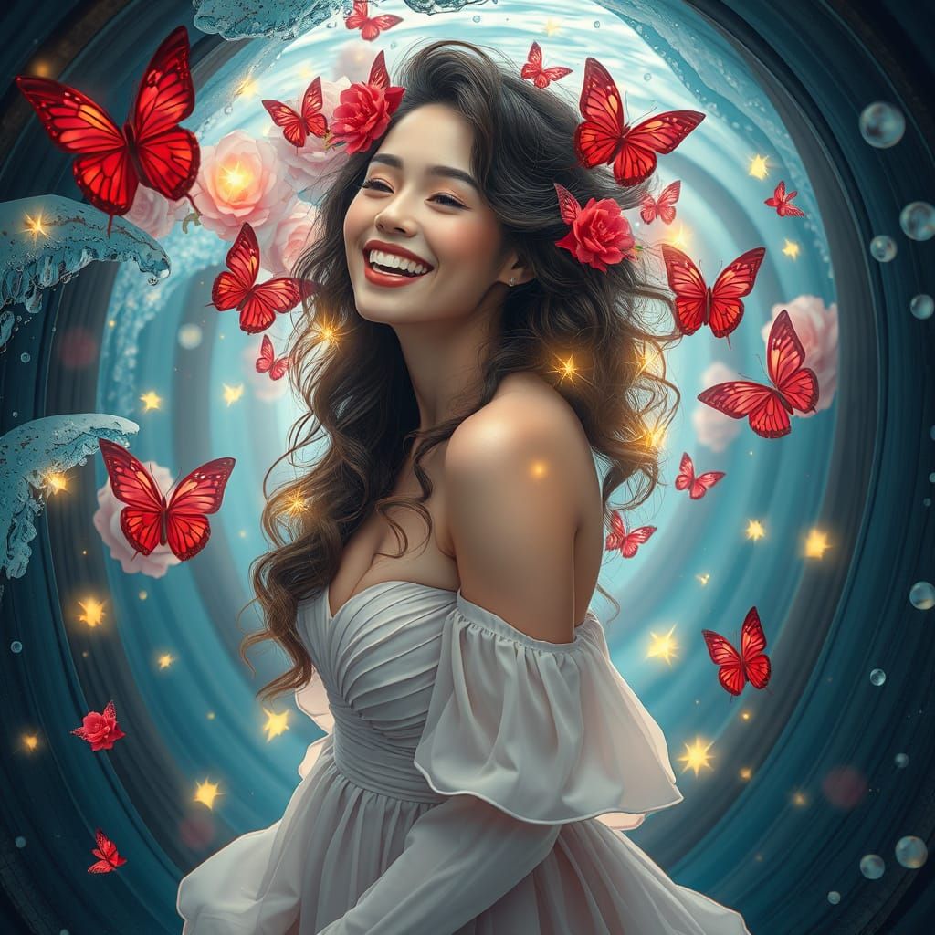 Radiant Goddess in an Ethereal Dreamscape