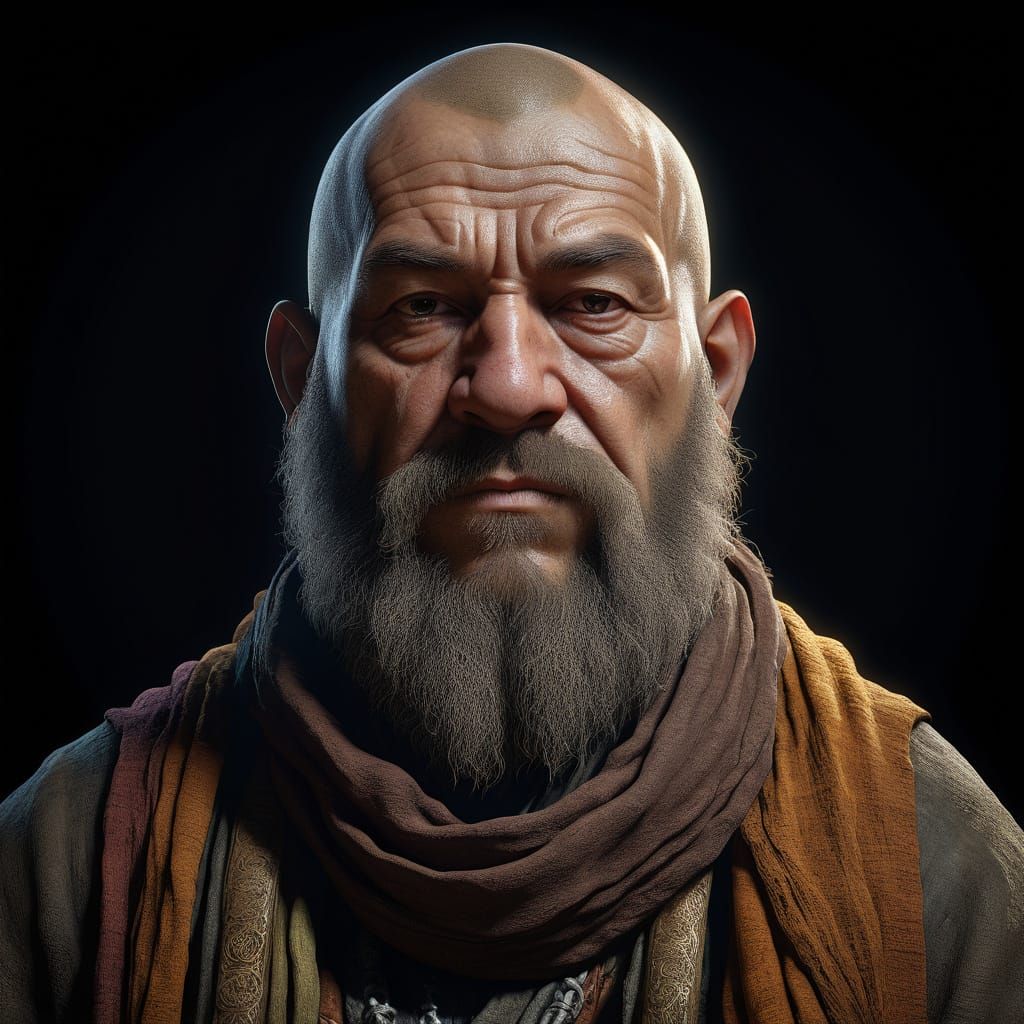 Dwarf Monk in Triadic Colors