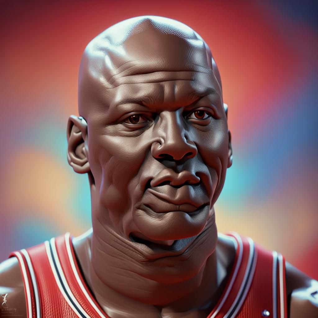 Michael Jordan in Chicago Bulls Prime: 3D Digital Art