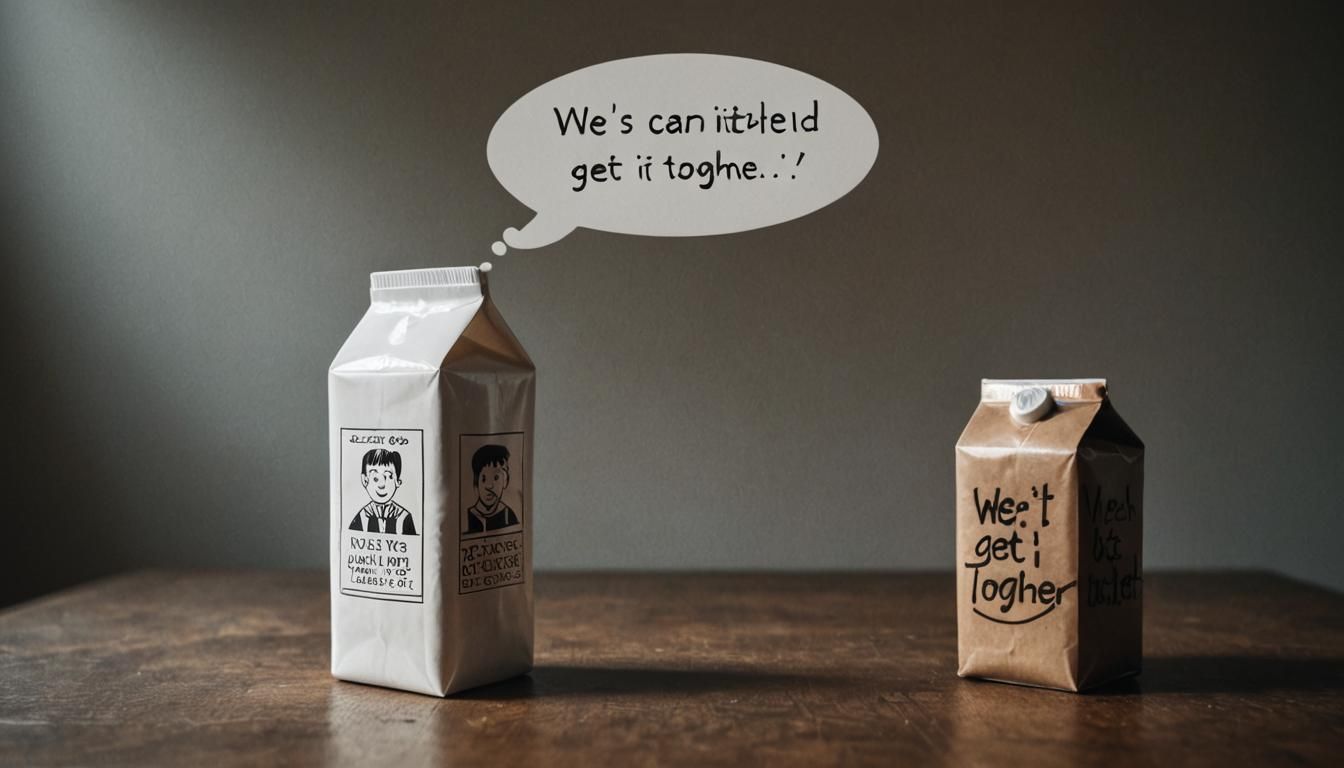 Milk Cartons Comic Style Portrait