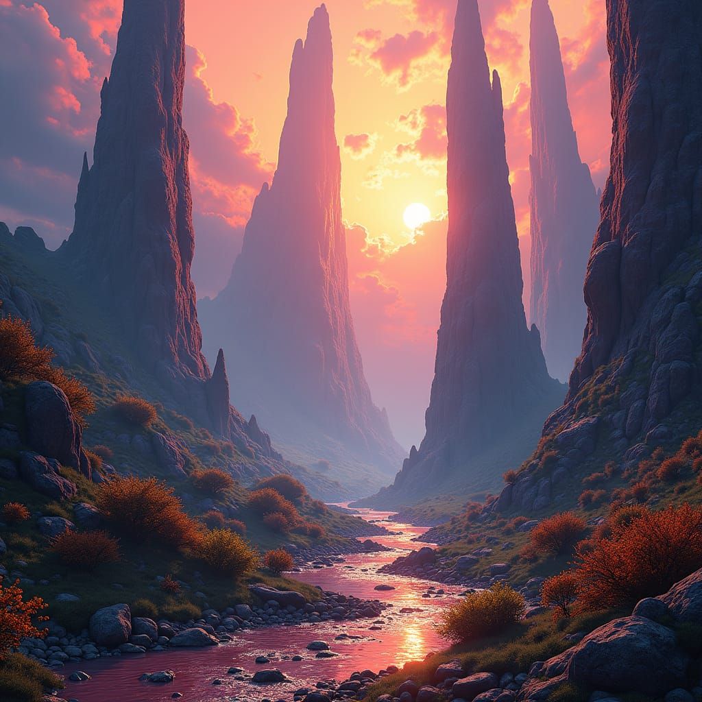 Fantastical World Matte Painting in 8k Resolution