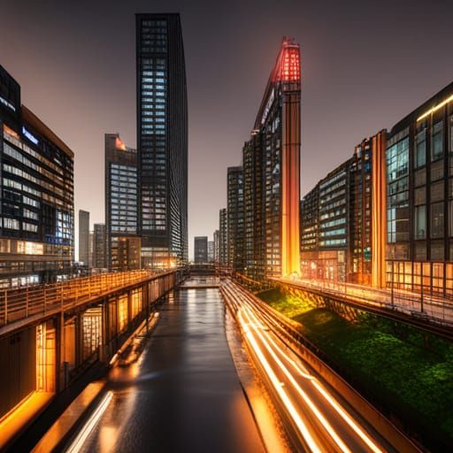 Tokyo Cityscape at Night in Ultra Realistic 3D