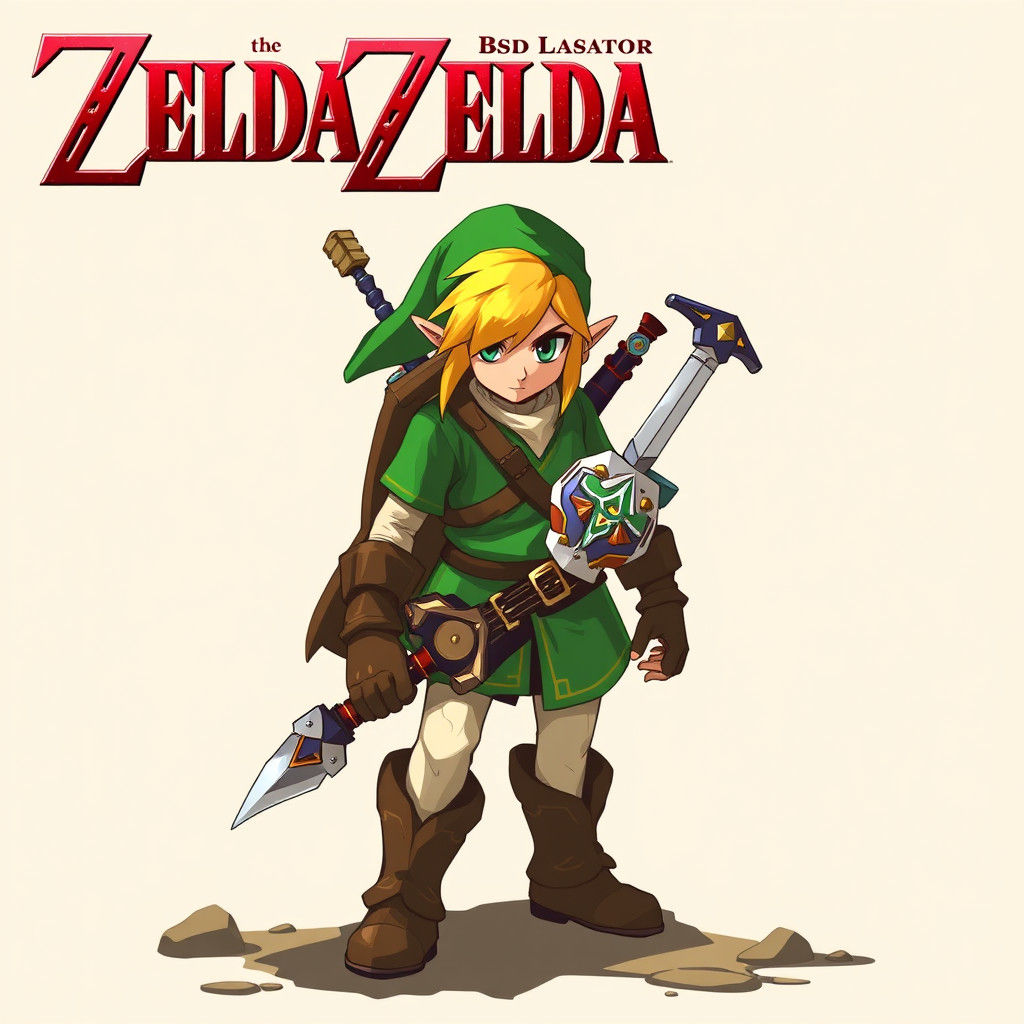 Video Game Character Link Illustration