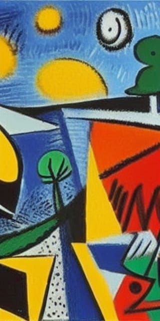 Abstract Landscape Inspired by Modern and Ancient Art