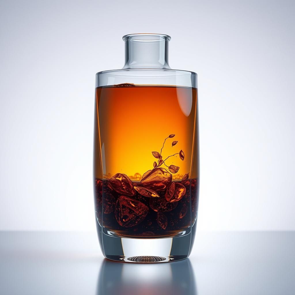 Futuristic Transparent Coffee Bottle Inspired by Art Nouveau