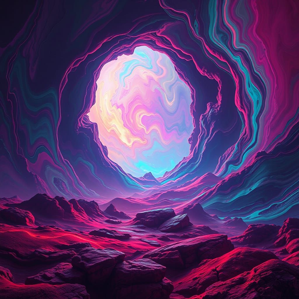 Vibrant Void in Cyberpunk Style